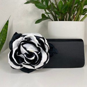 White House Black Market Flower Clutch